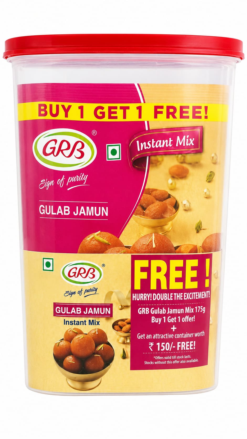 GRB INSTANT MIX GULAB JAMUN 175g (BUY 1 GET 1 FREE)